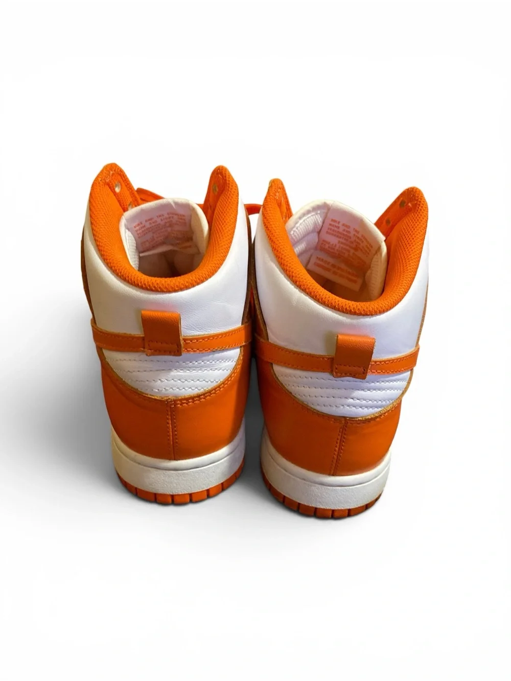 Nike High-Top Sneakers in Orange and White